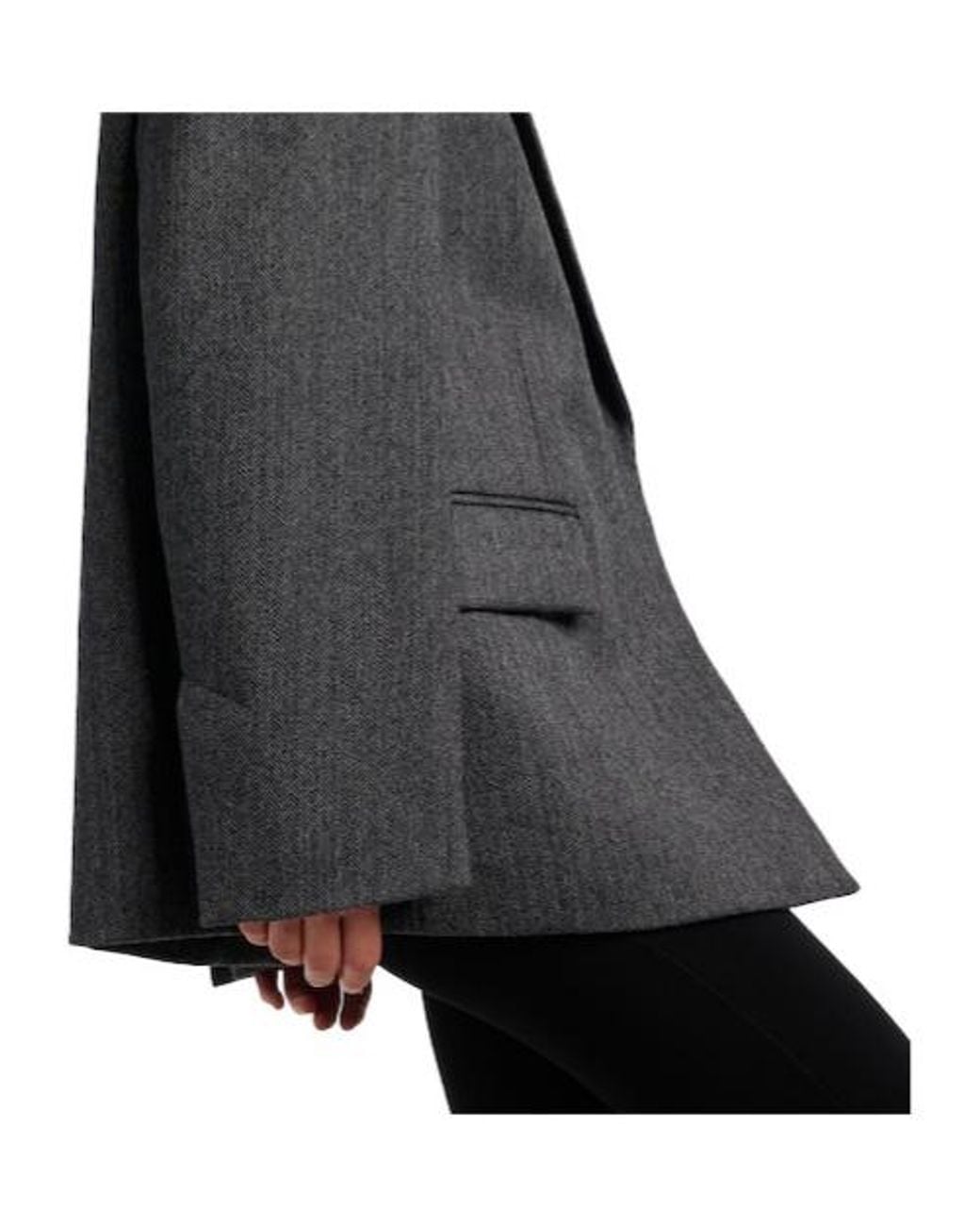 Totême Black Solid Color Wool Blazer