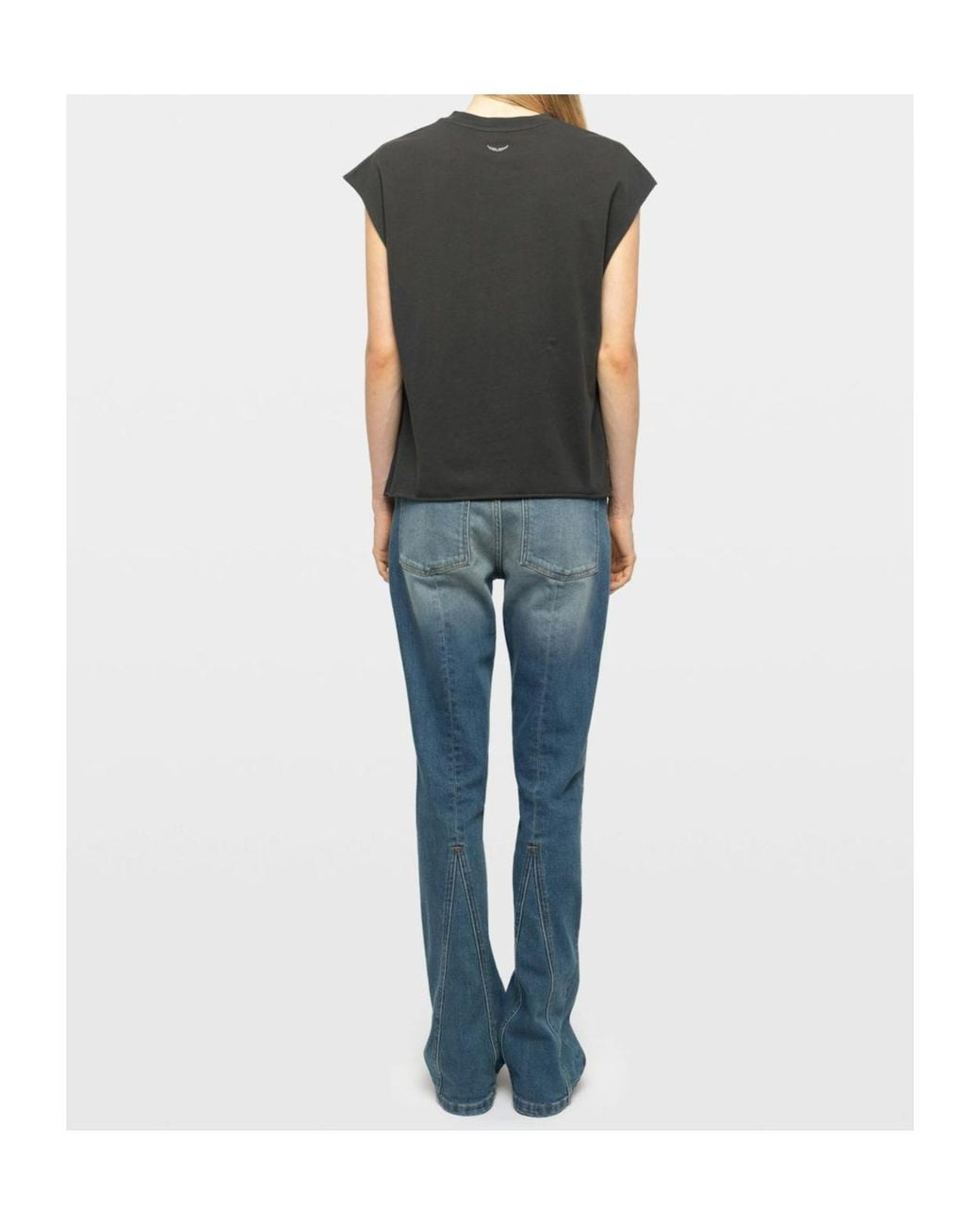 Zadig & Voltaire Gray Crew-Neck Top