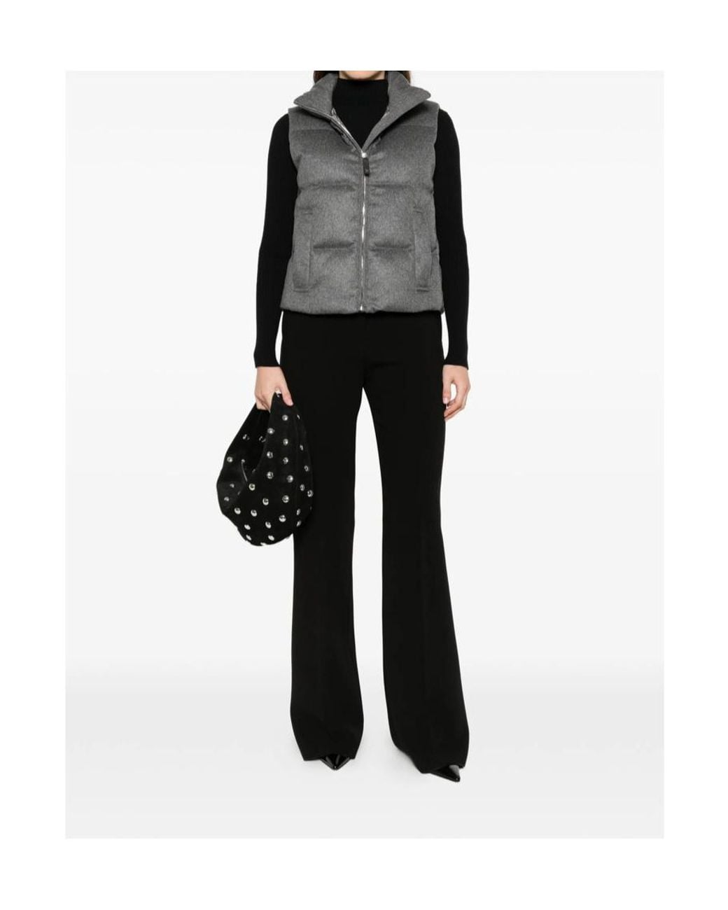 Max Mara Black Elastic Waist Casual Pants