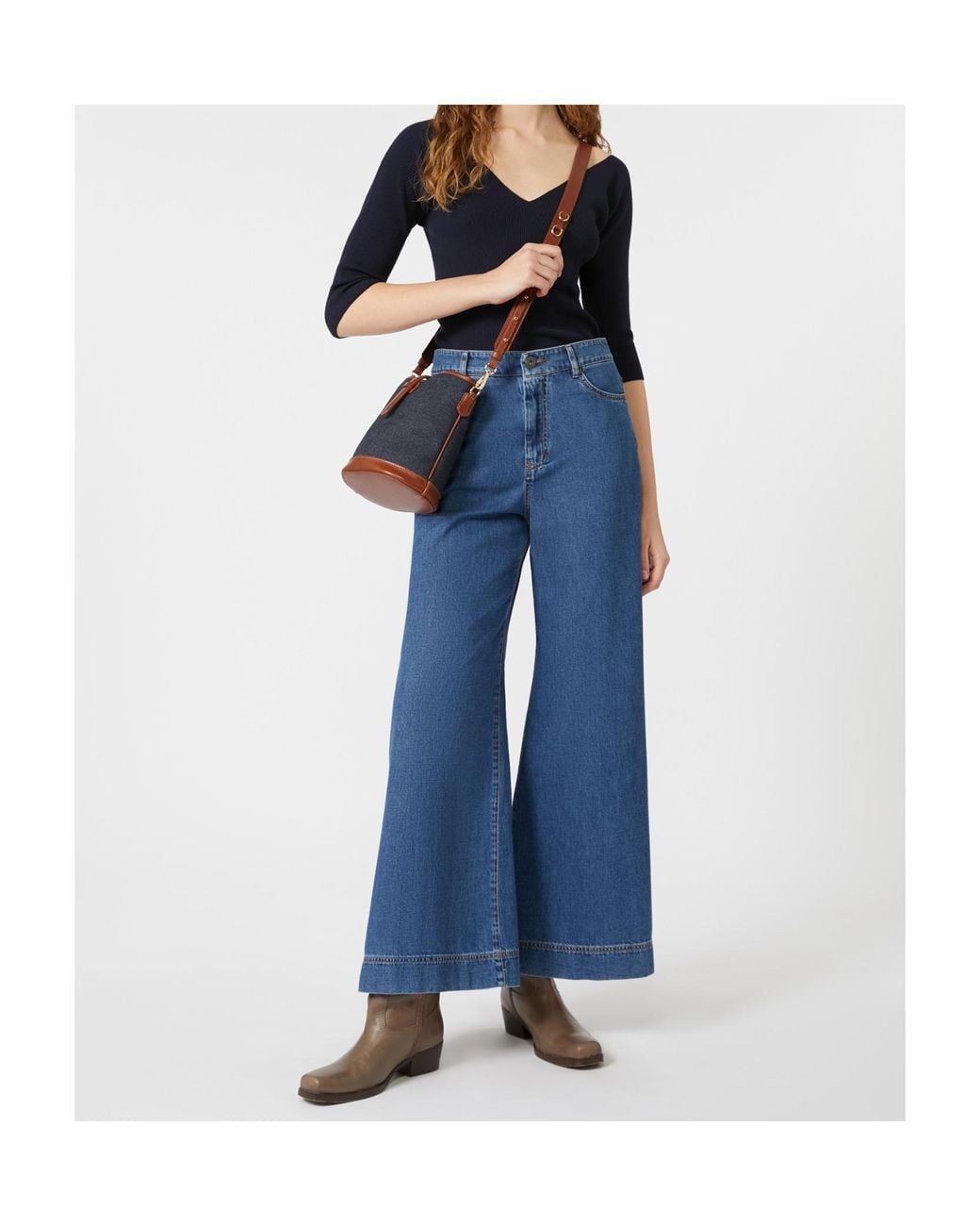 Weekend by Maxmara Blue Viscose Yarn Sweater