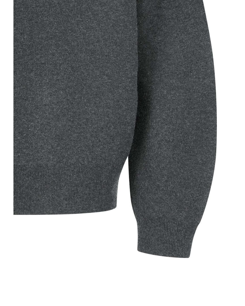 Amomento Gray Rounded Sleeve Cardigan for men
