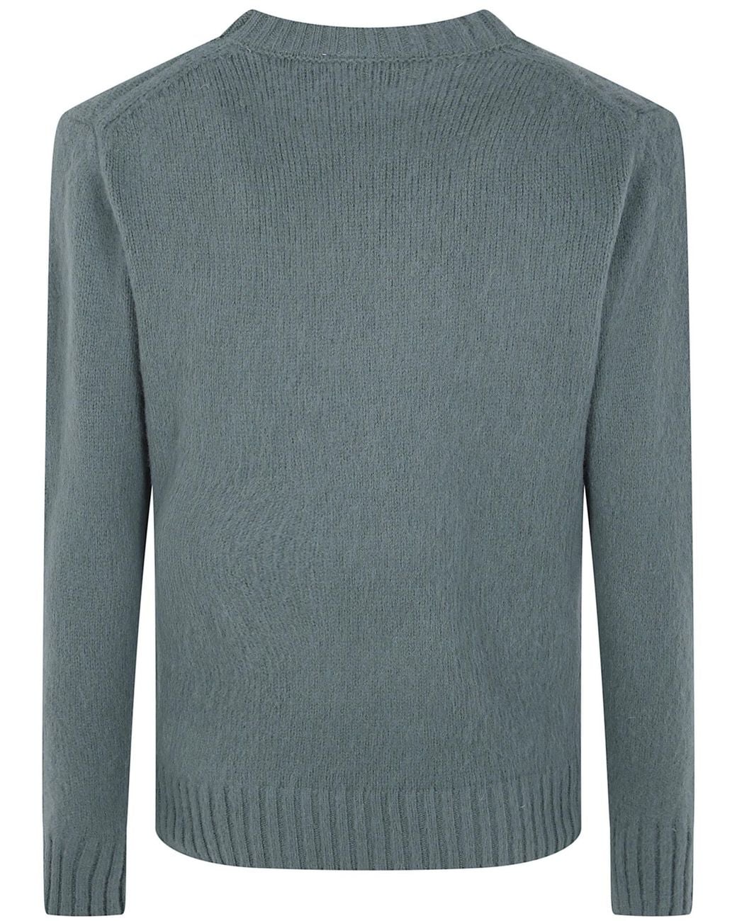 Aspesi Green Long-Sleeved Crewneck Jumper for men