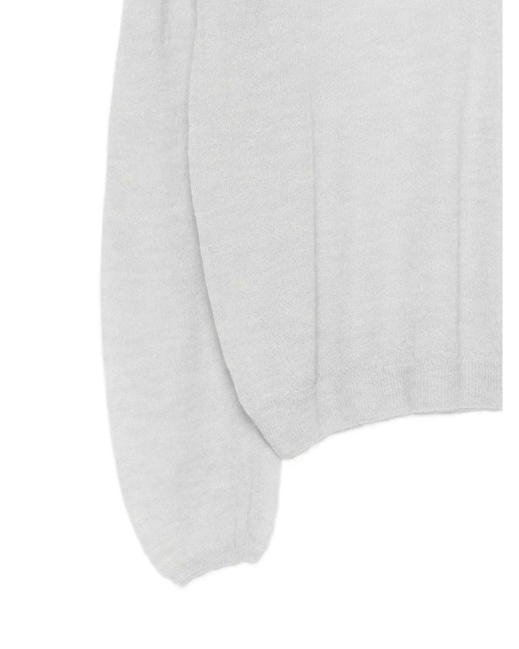 Low Classic White V-Neck Sweater
