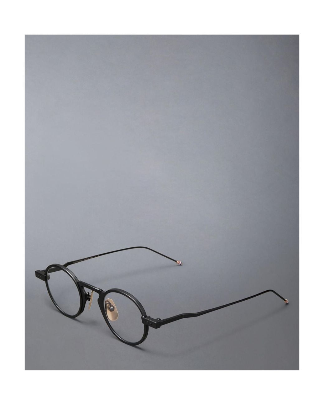 Thom Browne White Eyewear Round Frame Glasses for men