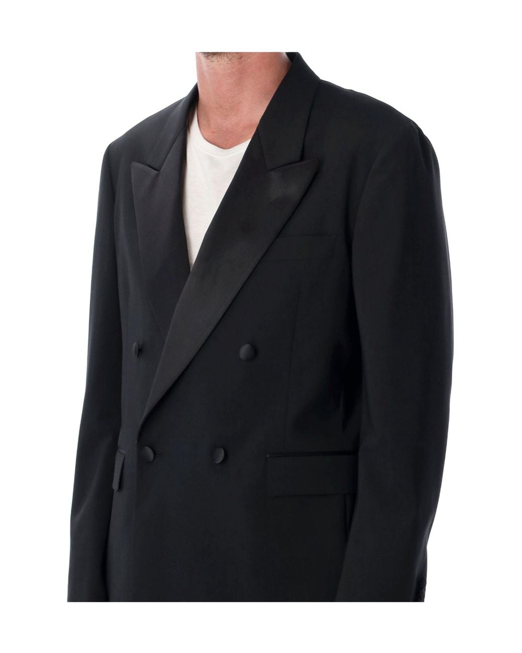 Lardini Black Double-Breasted Tailored Suit for men