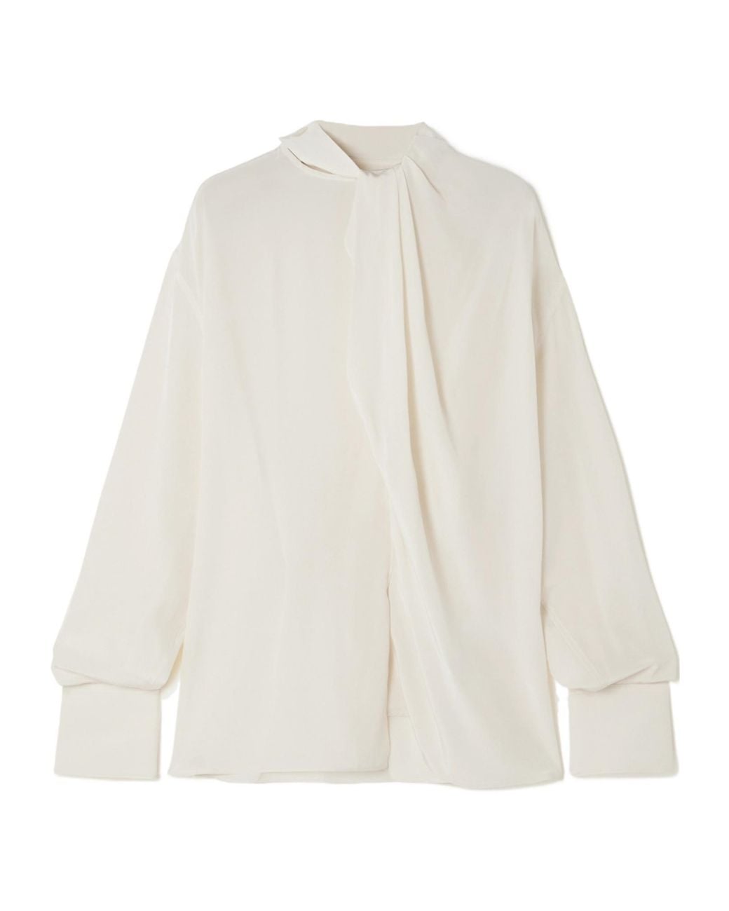 Victoria Beckham White Smooth Elegant Blouse