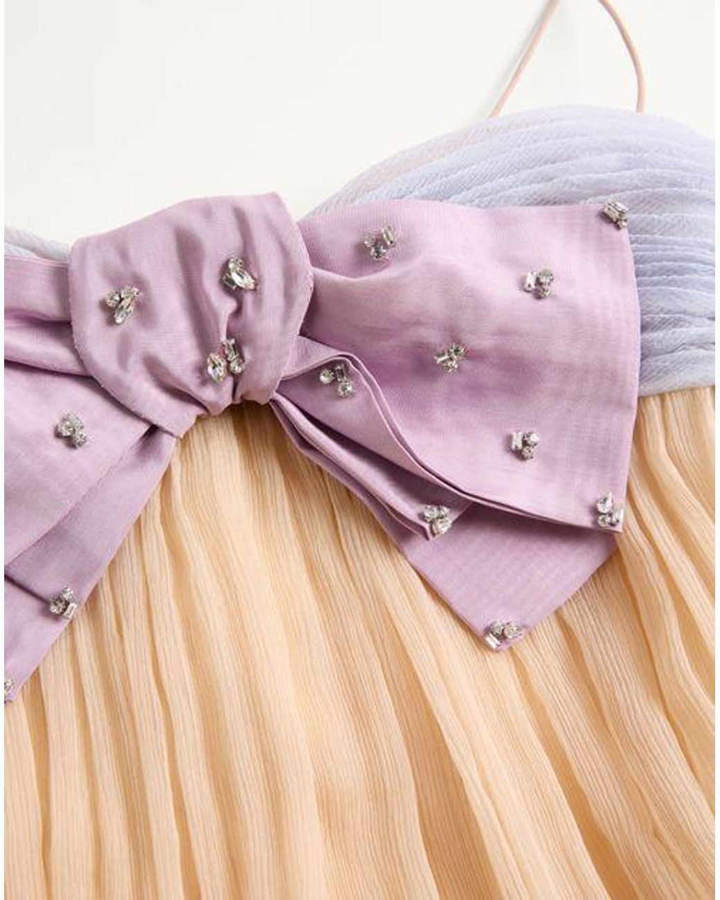 Valentino Natural Embroidered Crepe Chiffon Maxi Dress