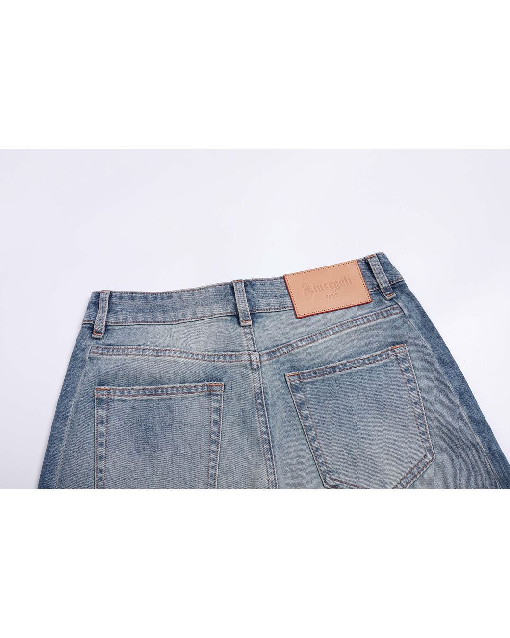 LIU REGALI Blue Side Slit Jeans