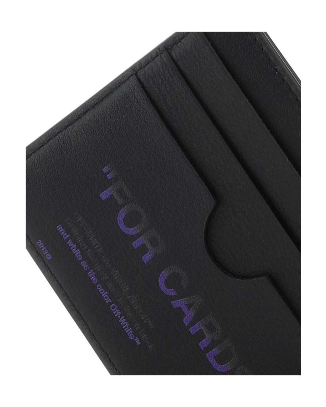 Off-White c/o Virgil Abloh Black Leather Cardholder for men