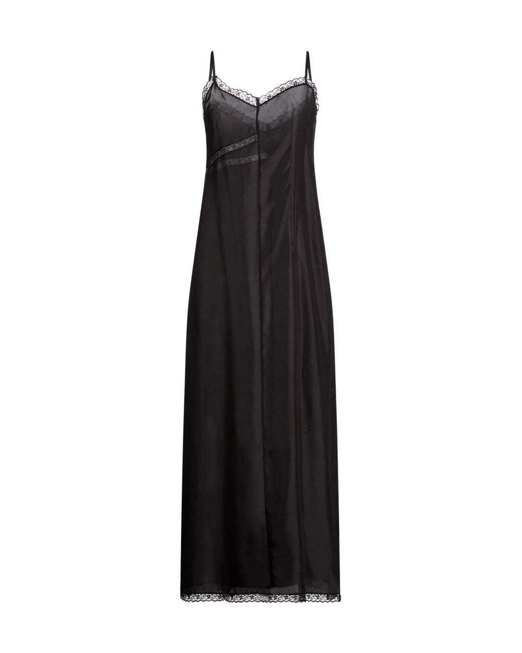 MM6 by Maison Margiela Black Sleeveless Slip Dress
