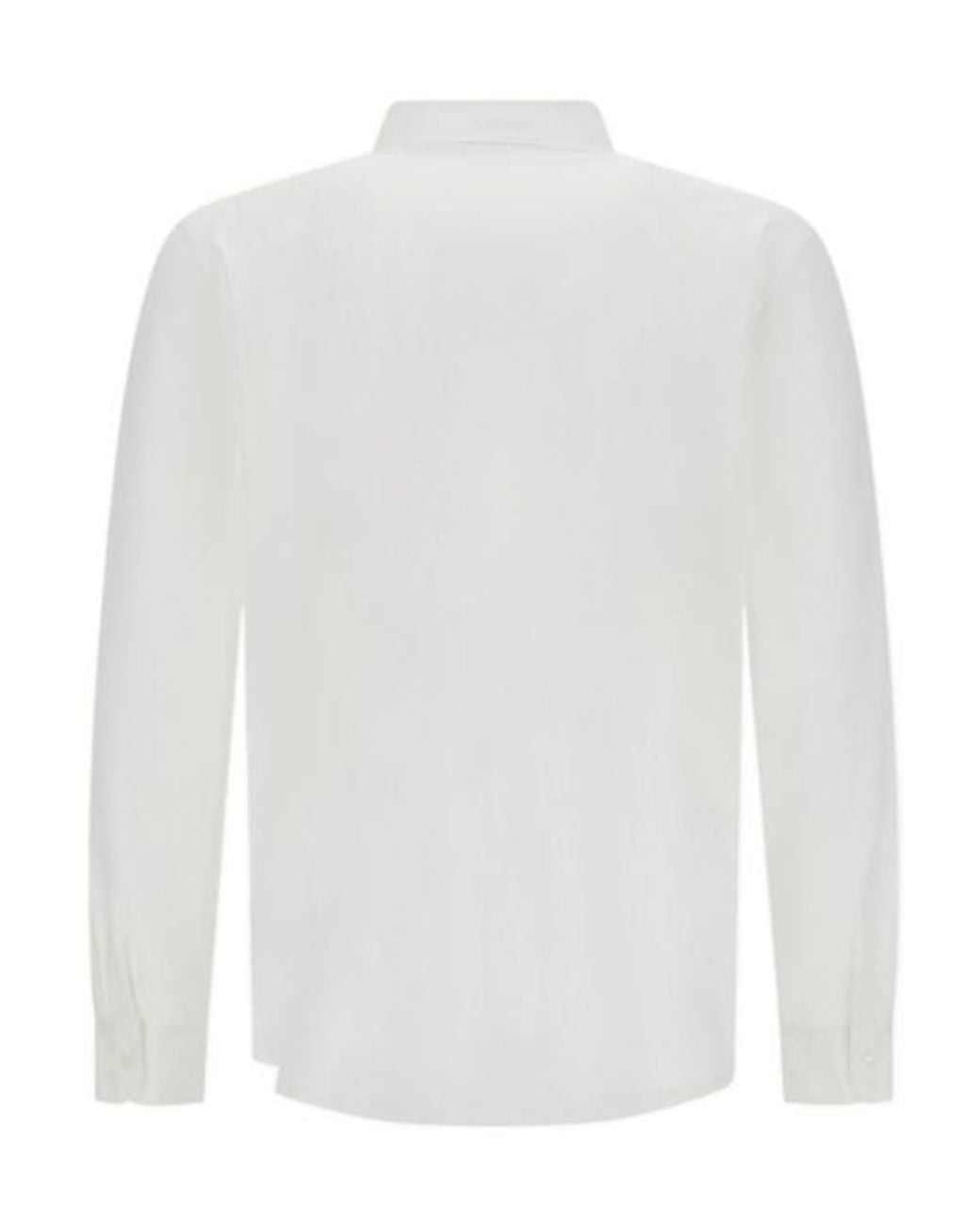 Herno White Long-Sleeved Button-Up Shirt for men