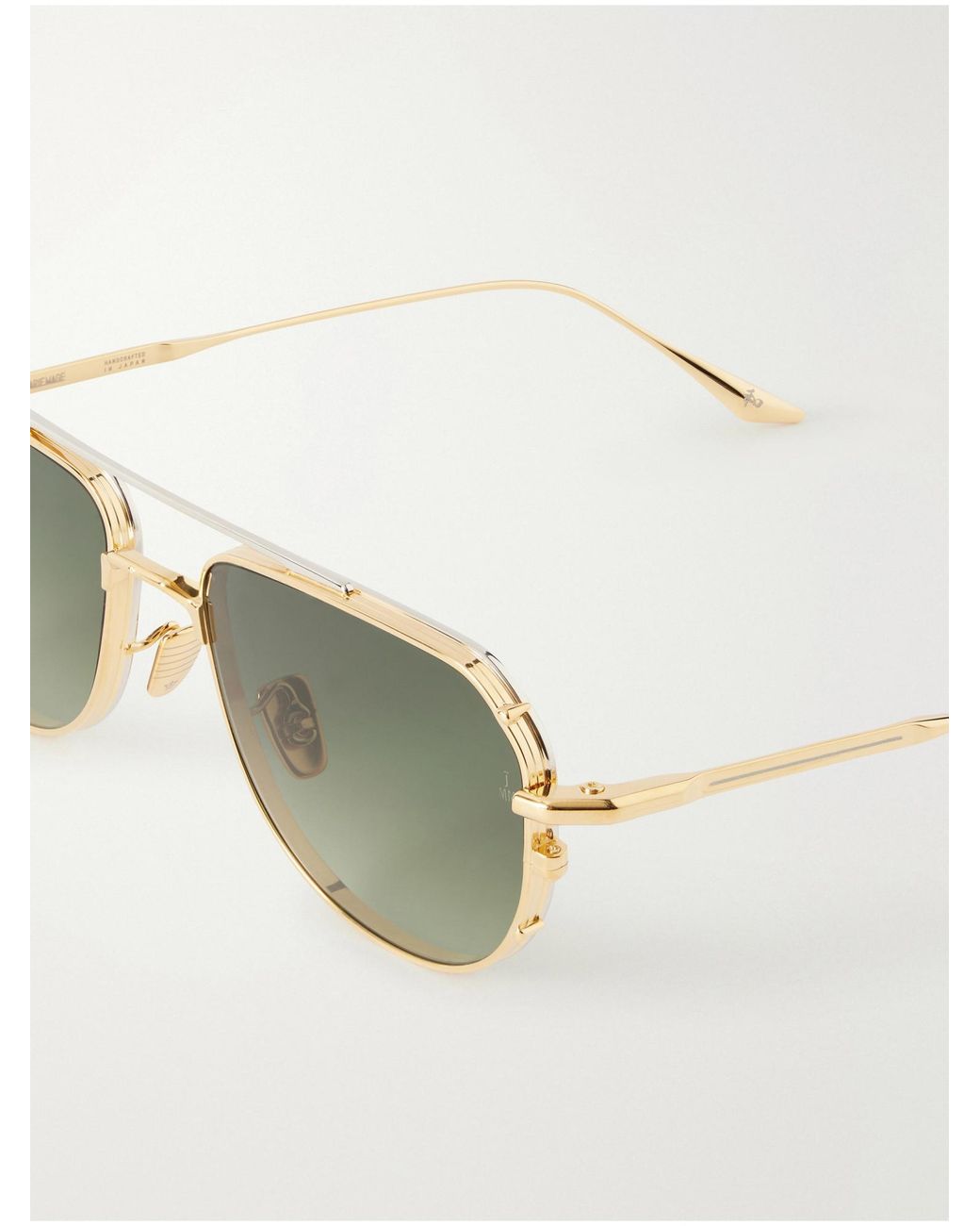 Jacques Marie Mage Green Aviator-Style Titanium Sunglasses
