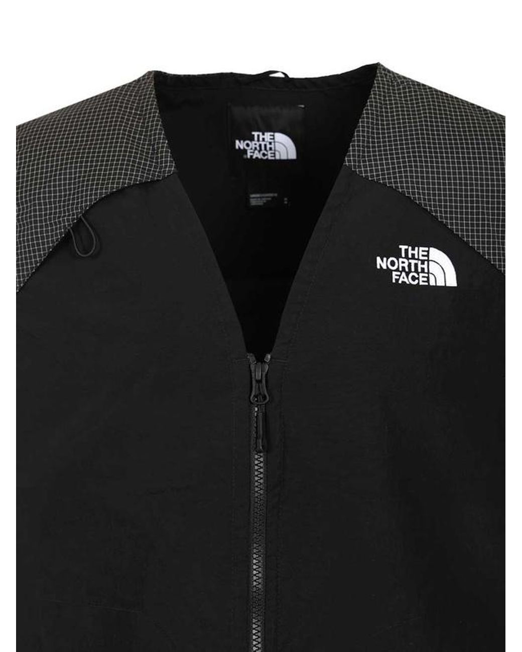 The North Face Black Grid Panel Vest Jacket for men