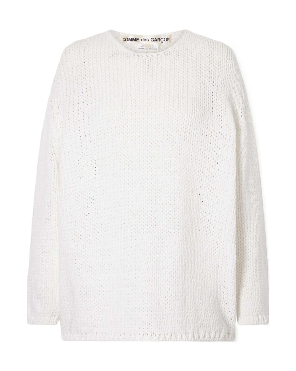 Comme des Garçons White Knitted Sweater