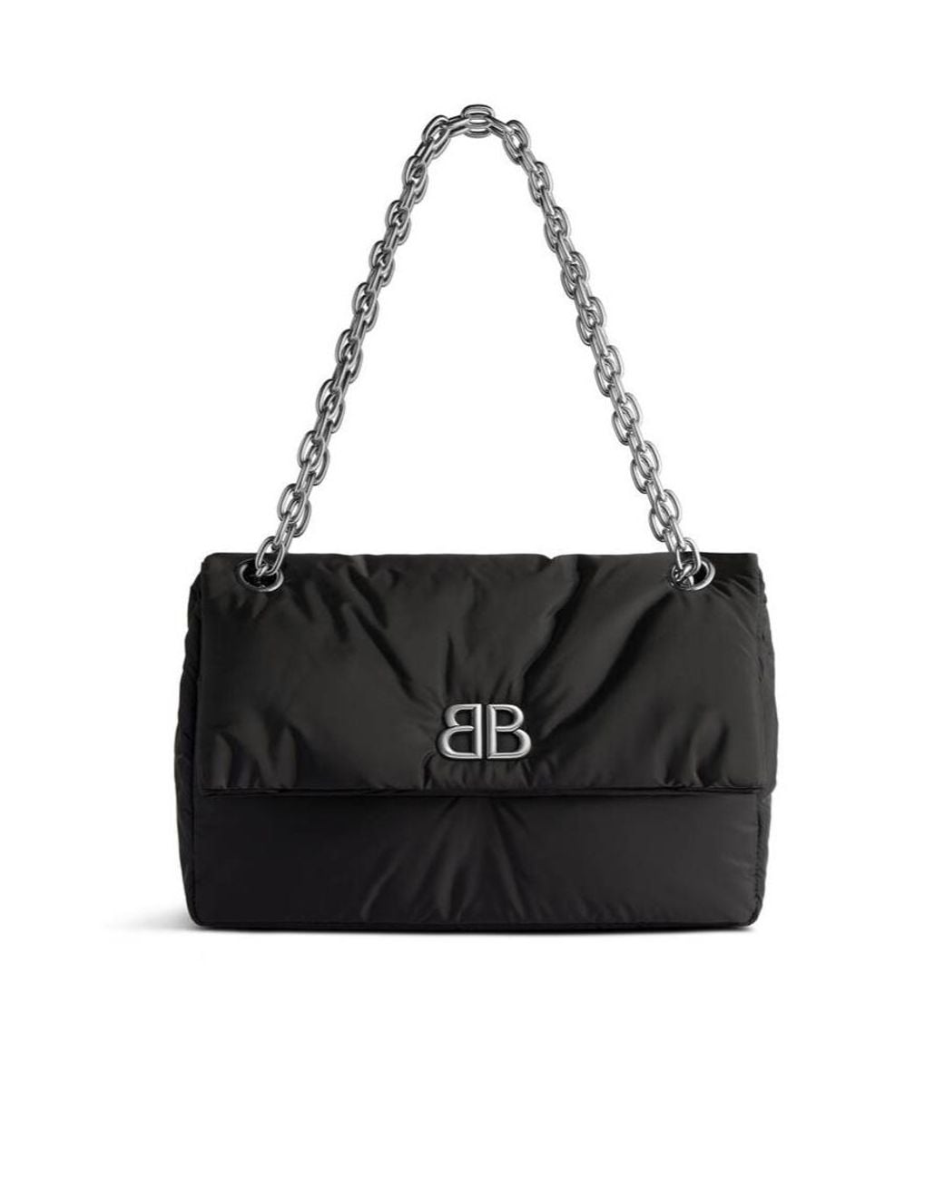 Balenciaga Black Monaco Chain Medium Shoulder Bag