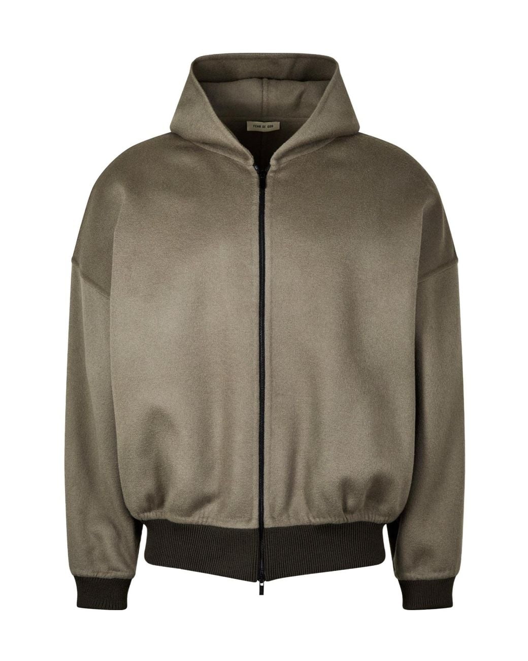 Fear Of God Green Hooded Baseball Jacket for men