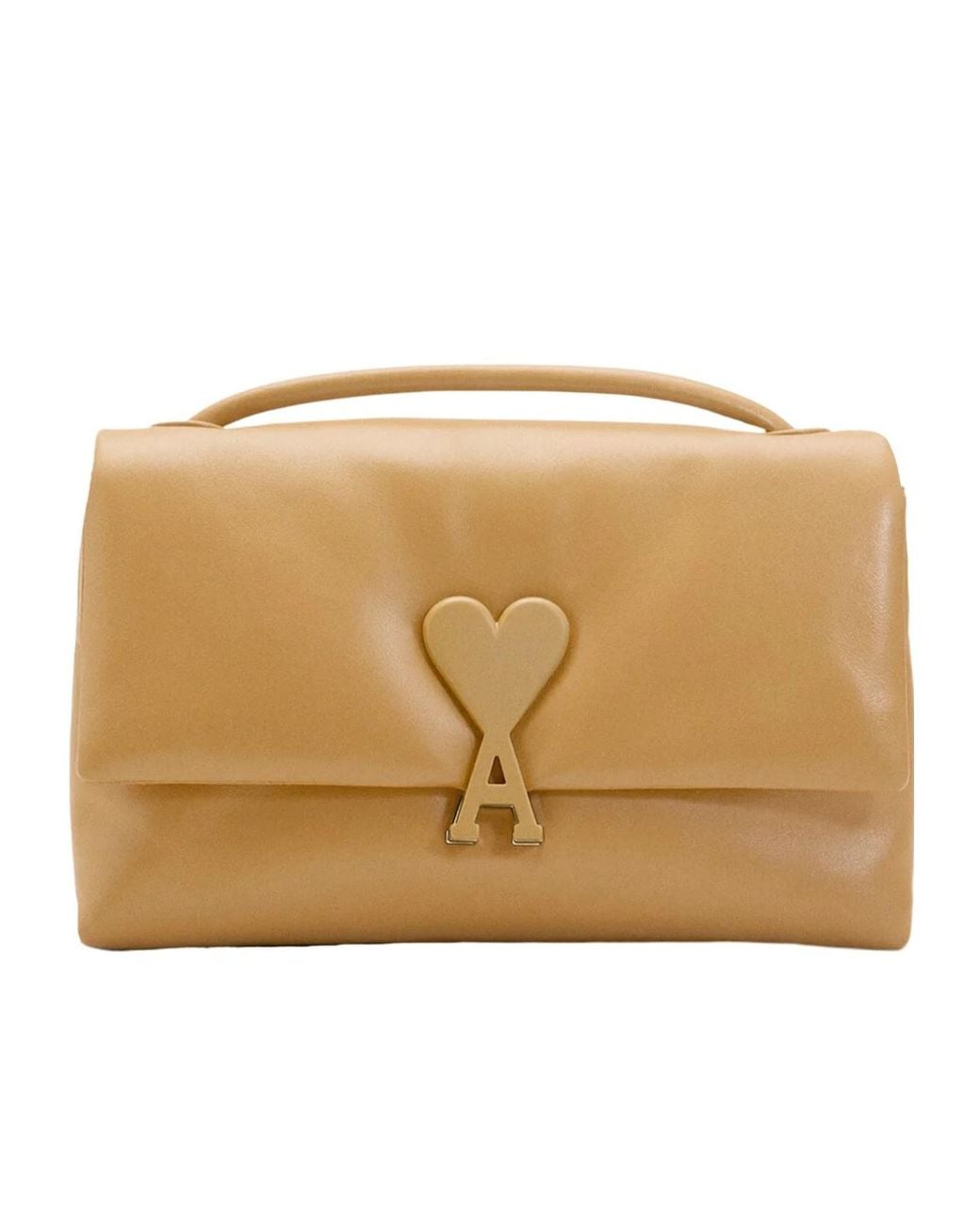 AMI Natural Voulez-Vous Heart-Embellishment Tote Bag for men