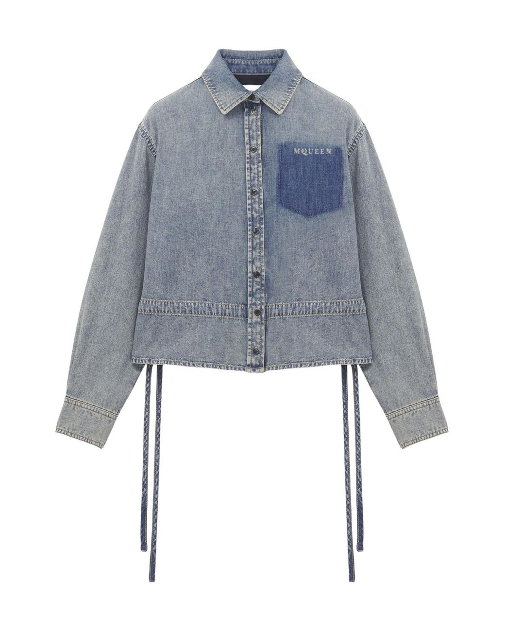 McQueen Blue Chambray Shirt Jacket