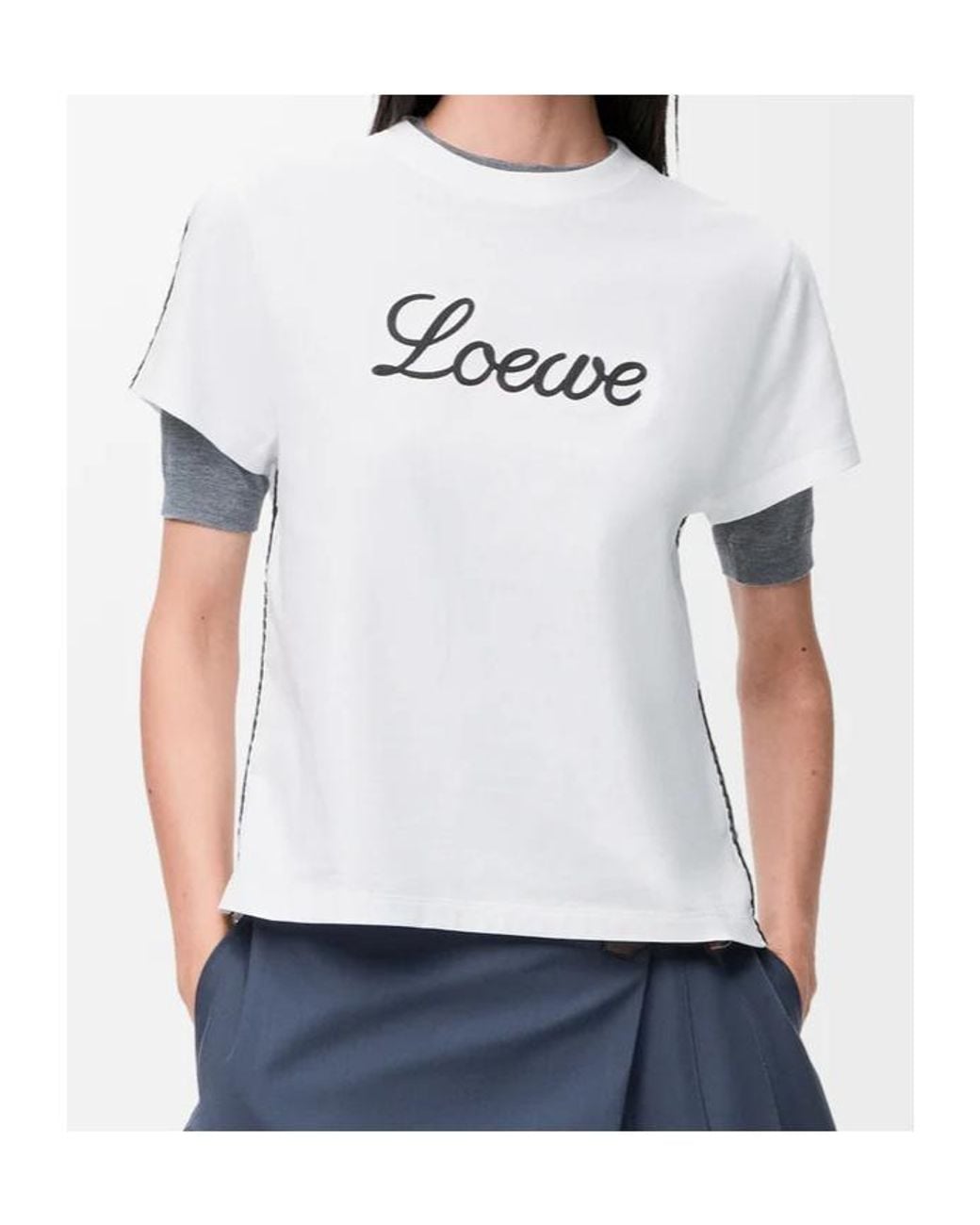 Loewe White T-Shirt With Logo