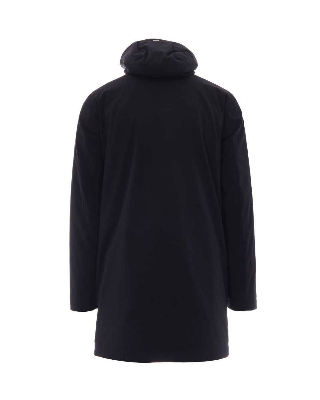 Herno Blue High Neck Padded Coat for men
