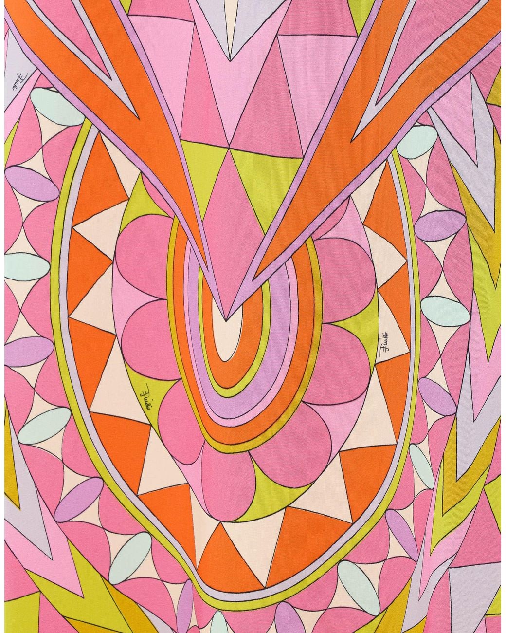 Emilio Pucci White Pucci Geometric Printed Midi Skirt