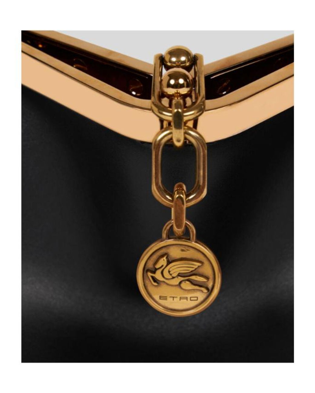 Etro Black Small Vela Bag With Marbles