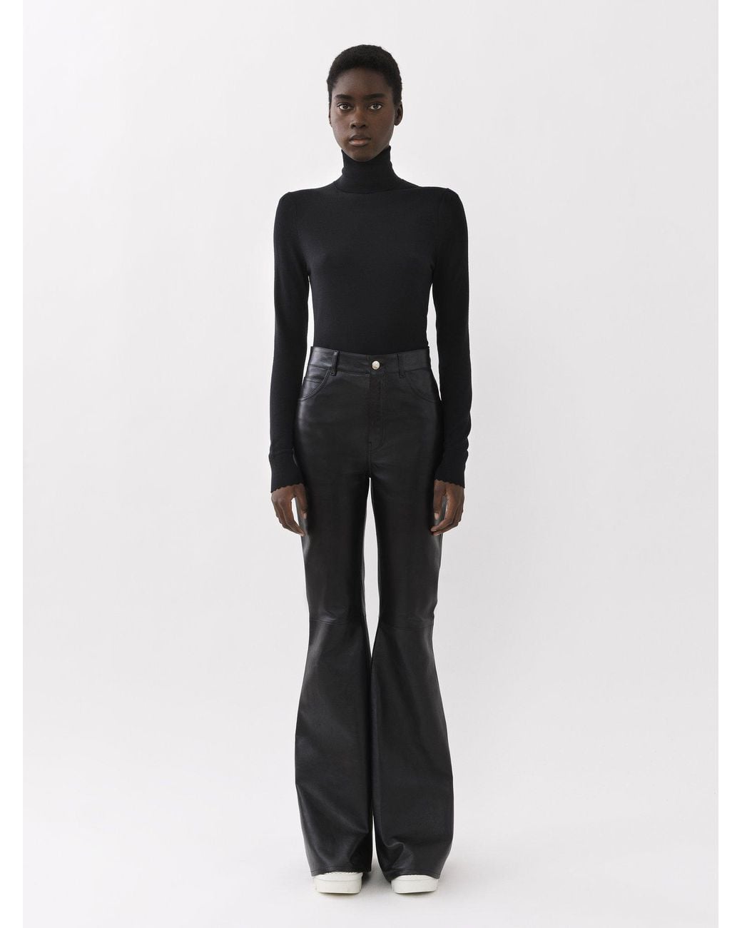 Chloé Black Chloé High-Neck Knitted Jumper