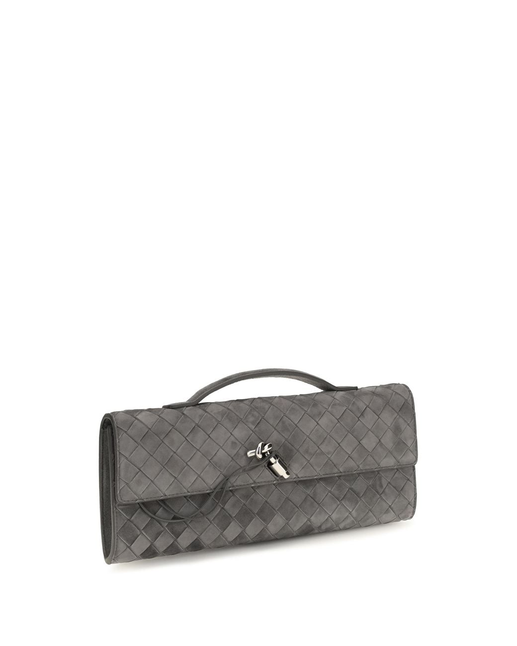 Bottega Veneta Gray Andiamo Clutch