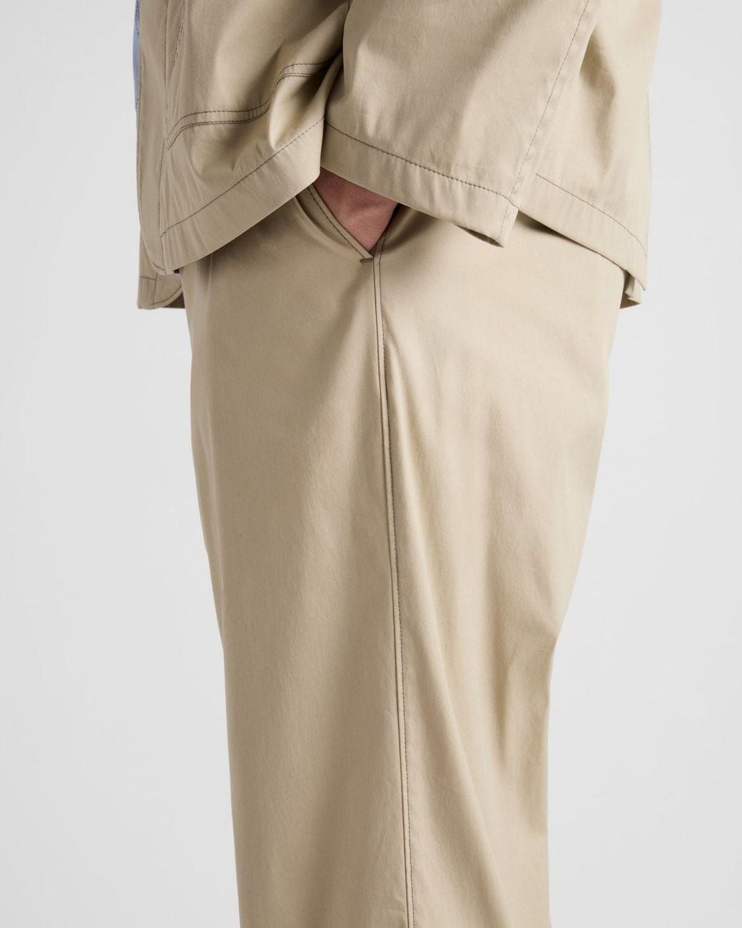 Prada Natural Stretch Poplin Pants for men