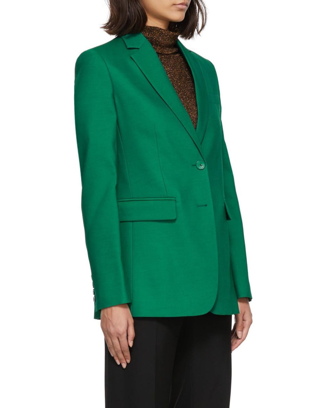 Valentino Green Single Breasted Long Sleeved Blazer