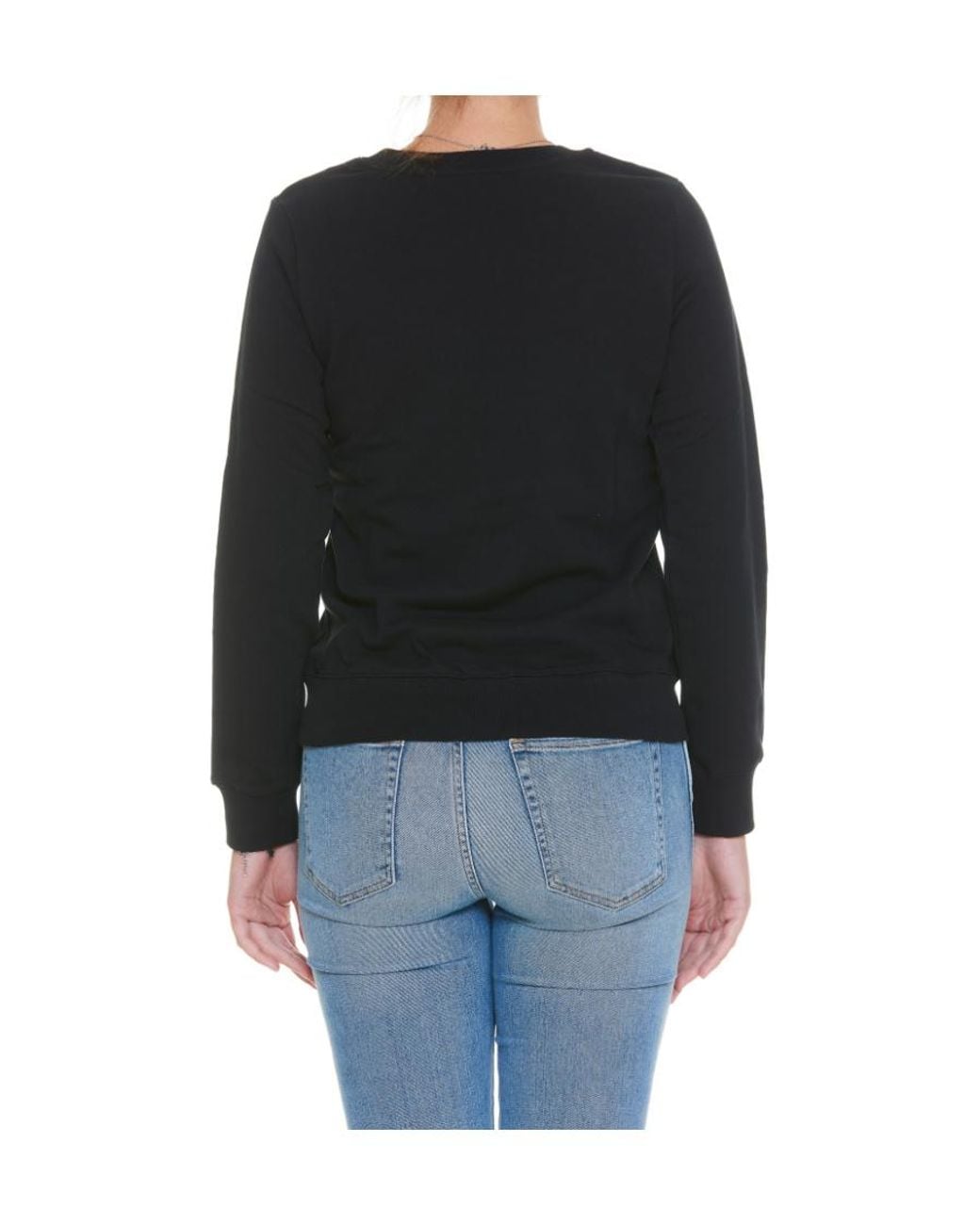 A.P.C. Black Logo Embroidered Crewneck Sweatshirt