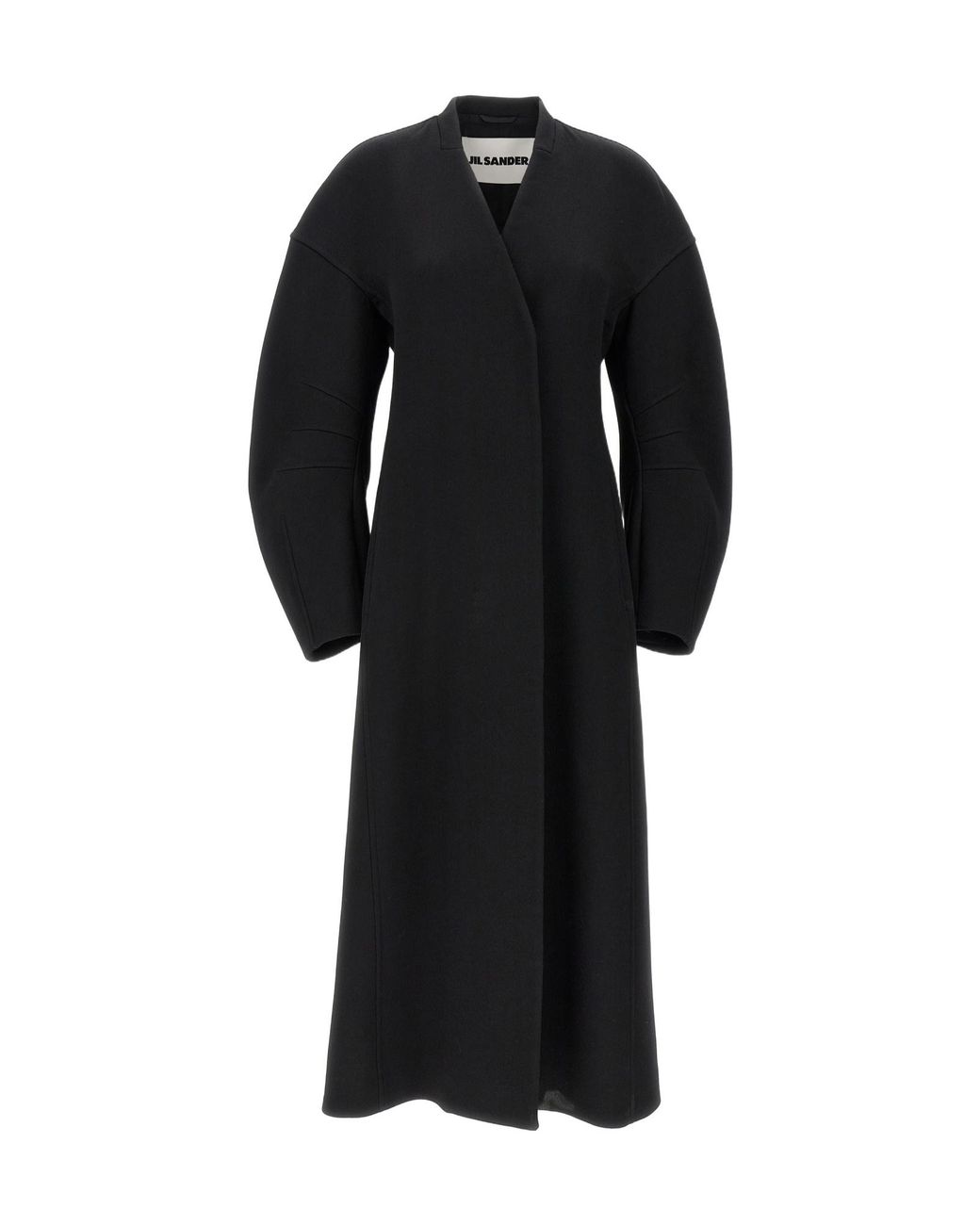 Jil Sander Black 53 Buttoned Coat