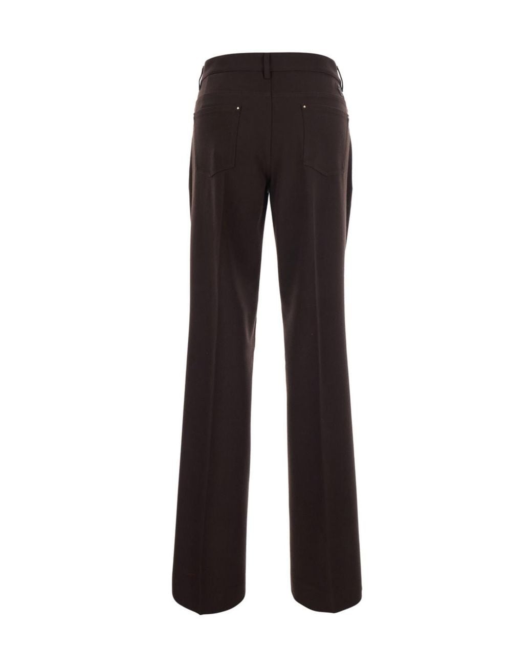 Moncler Brown Straight-Leg Pleated Trousers