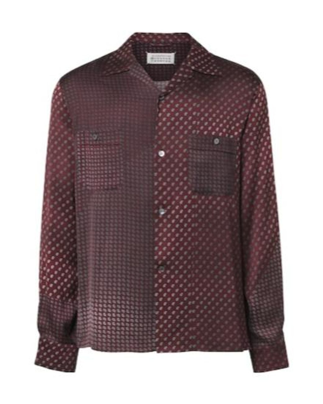 Maison Margiela Purple Paisley Satin Shirt for men