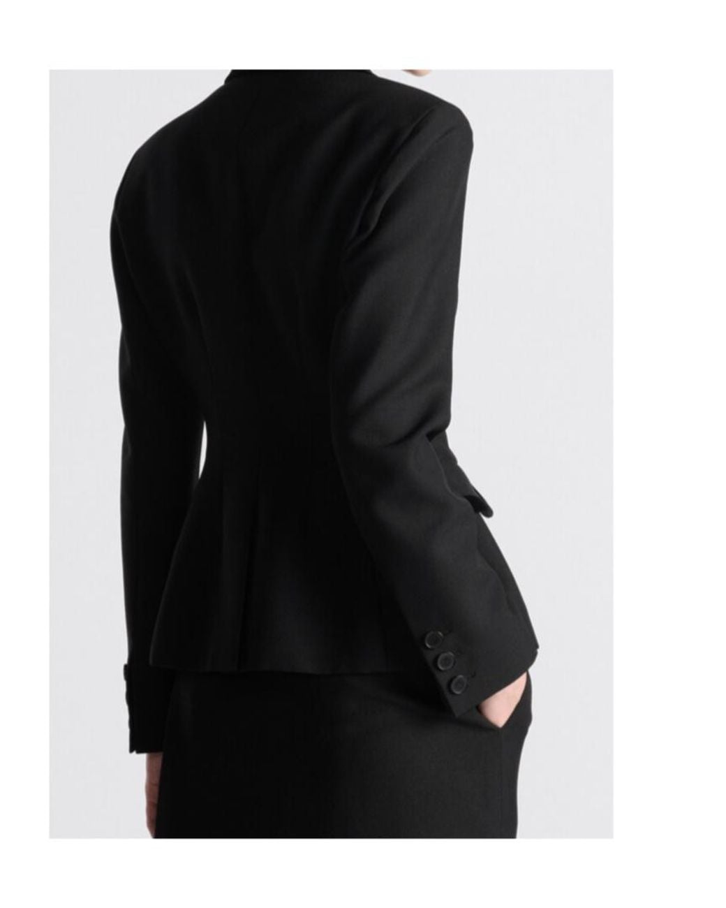 Dior Black Christian Marlène Double-Breasted Jacket