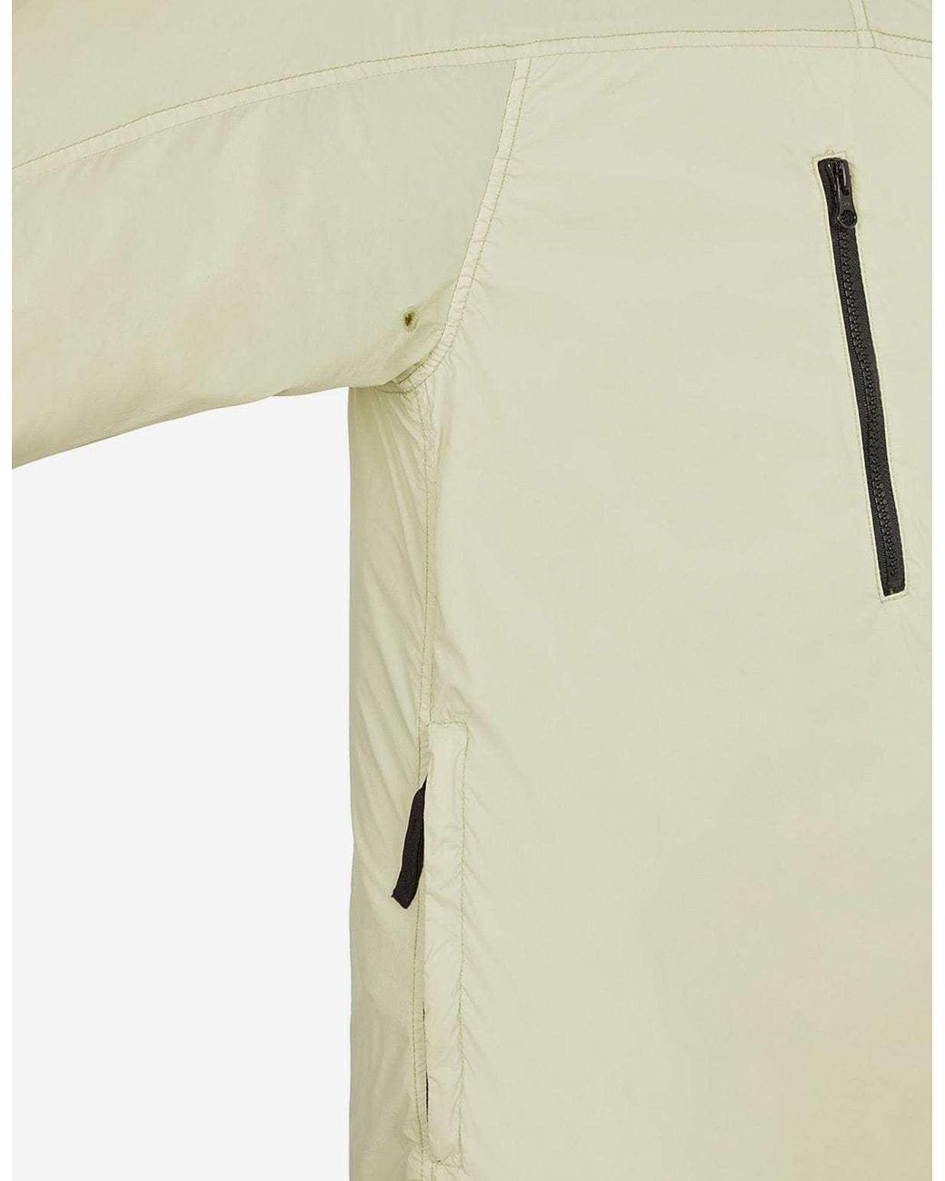Stone Island Natural Foldable Logo Patch Zip-Up Jacket for men