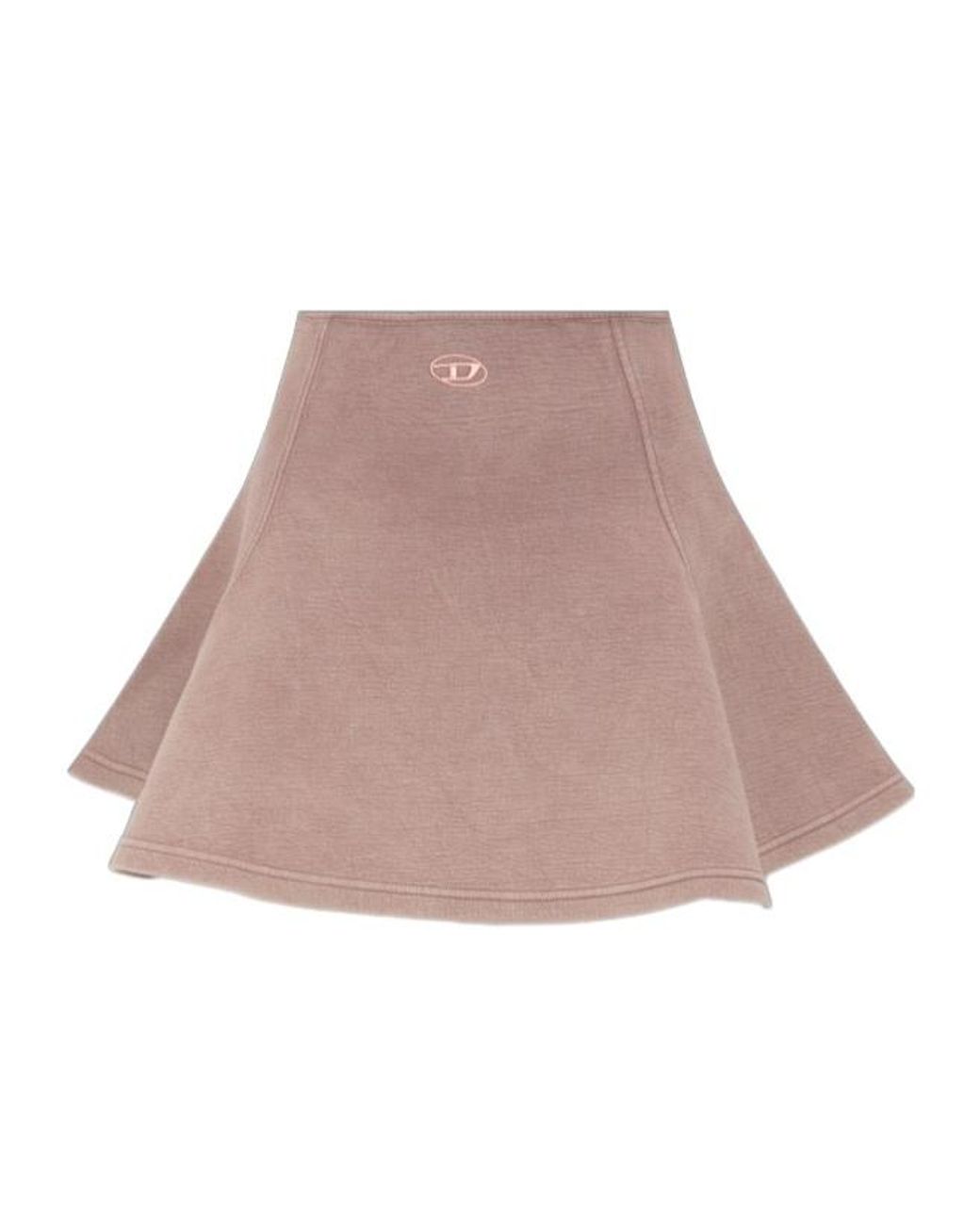 DIESEL Natural O-Alba Logo-Embroidered Flared Skirt