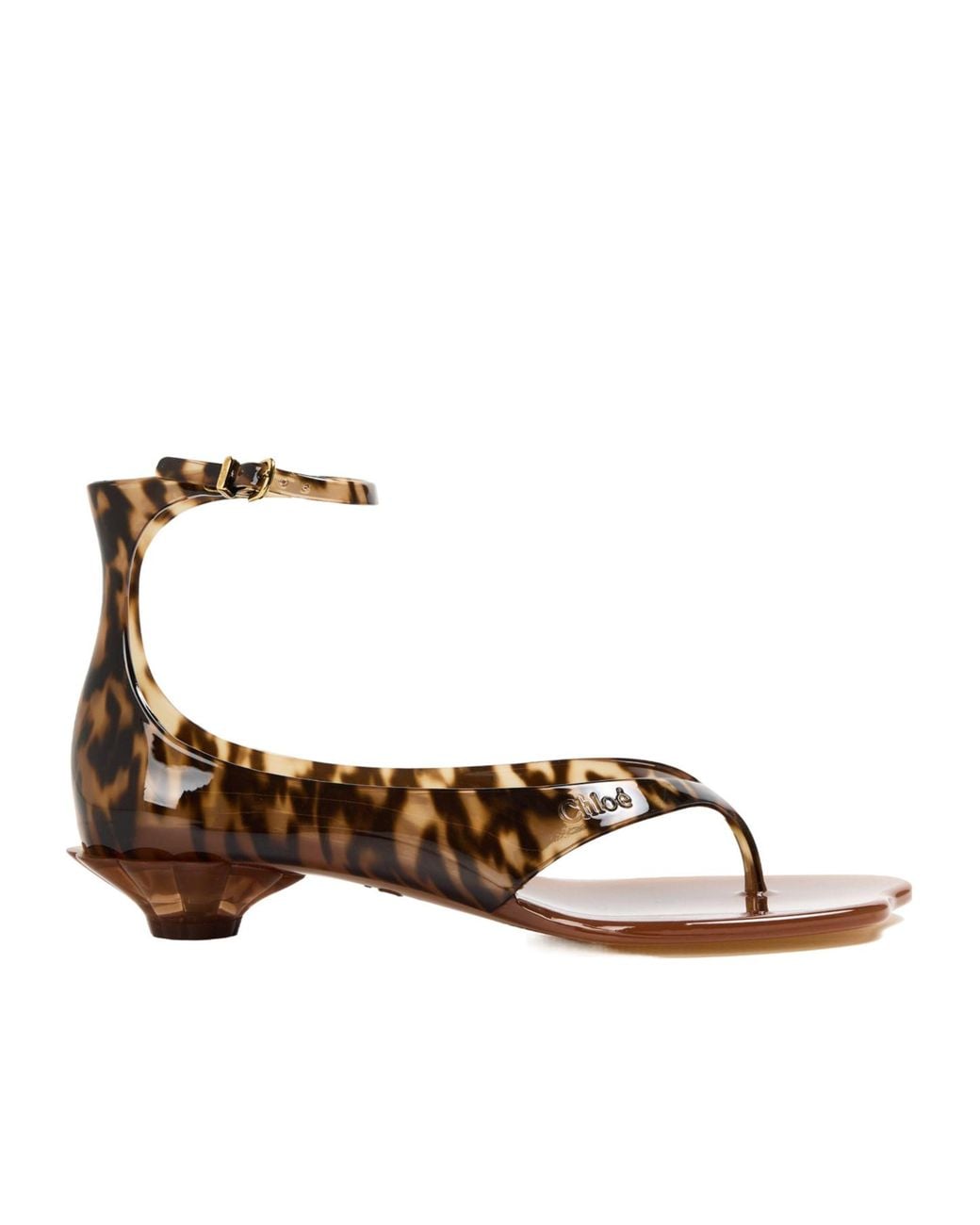Chloé Brown Comfortable Flat Sandals
