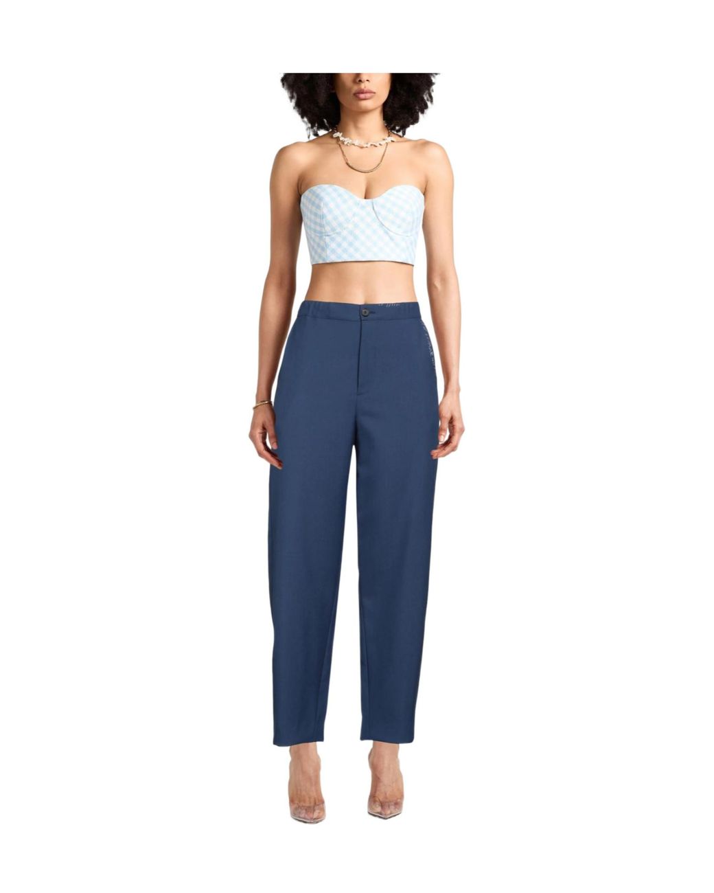 Marni Blue Minimalist Tapered Pants