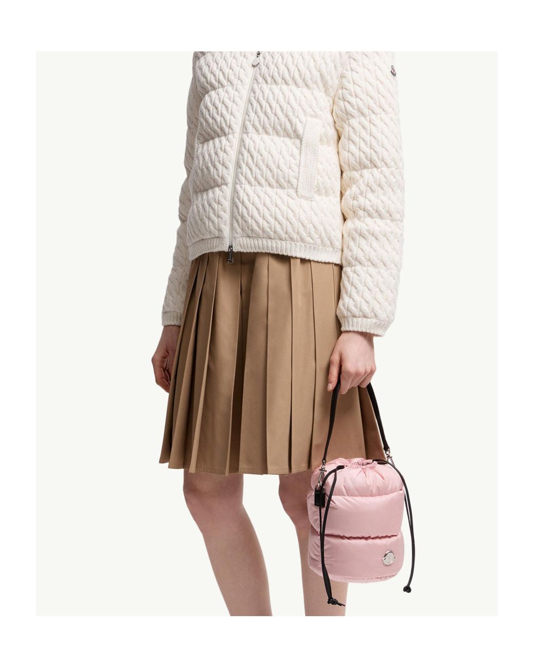 Moncler Pink Caradoc Drawstring Bucket Bag