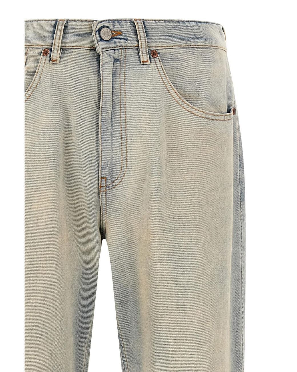 MM6 by Maison Margiela Gray Numeric Signature Jeans for men