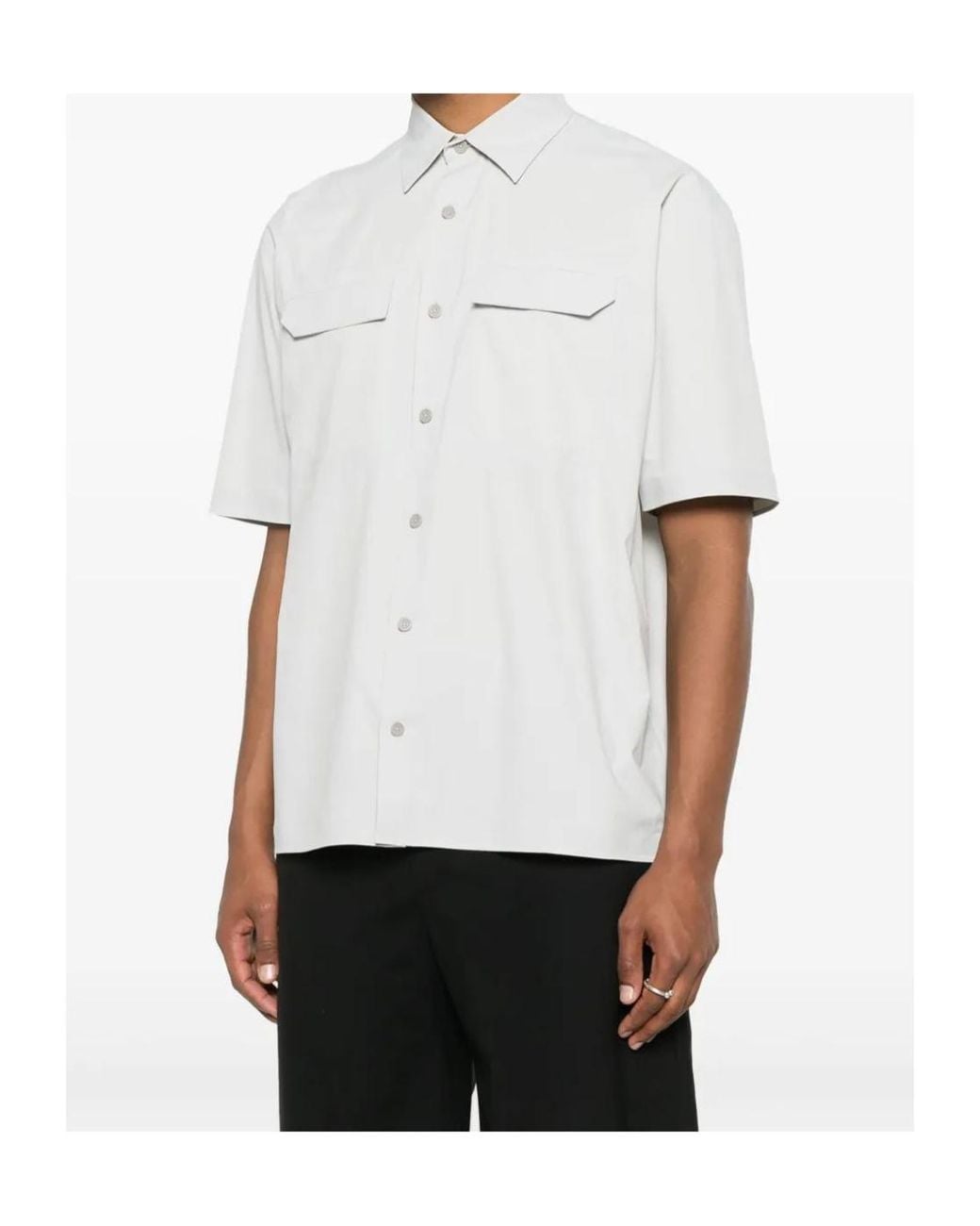 Herno White Short-Sleeved Shirt for men