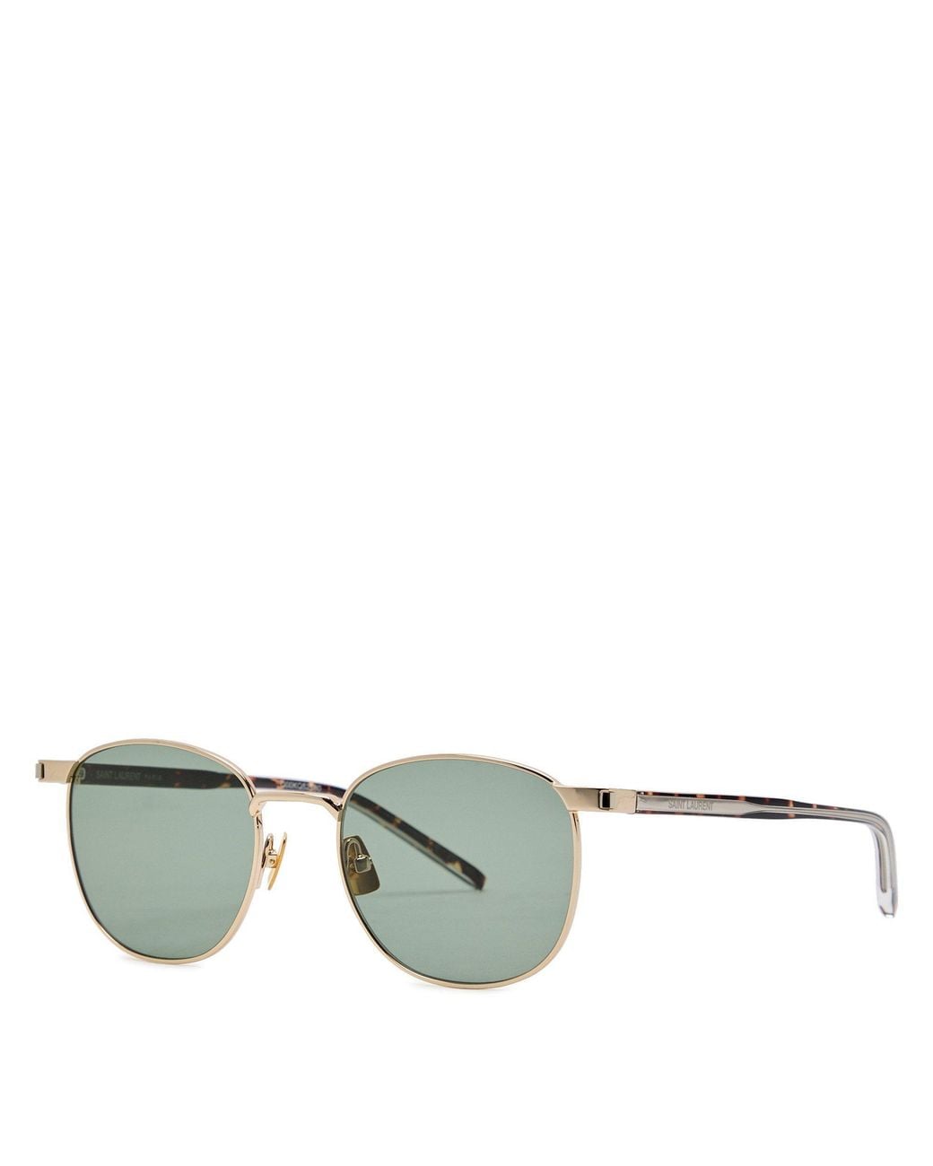 Visualize Meter Squared Saint Laurent Thin-Frame Square Sunglasses in Green | Lyst