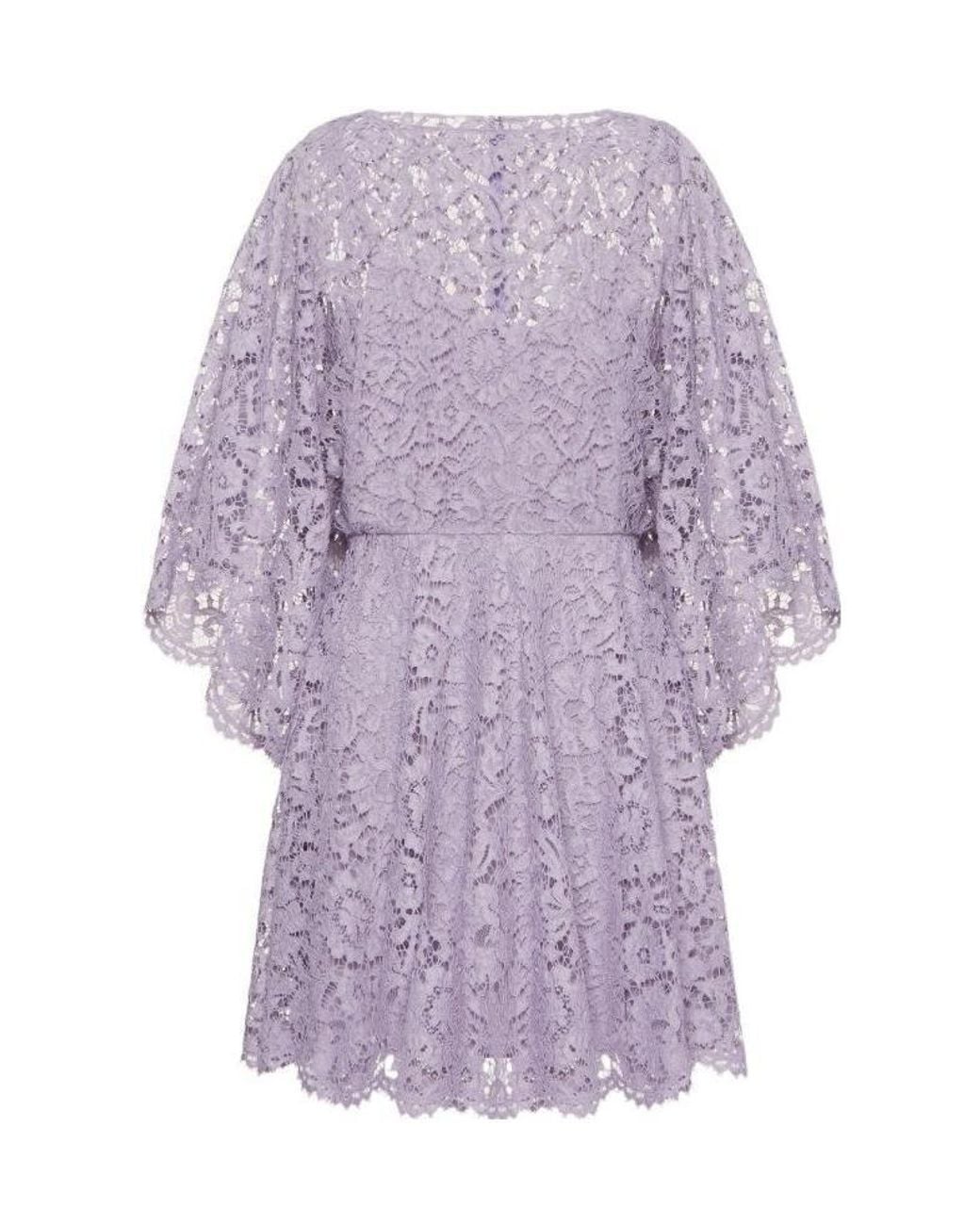 Valentino Purple Lace Dress