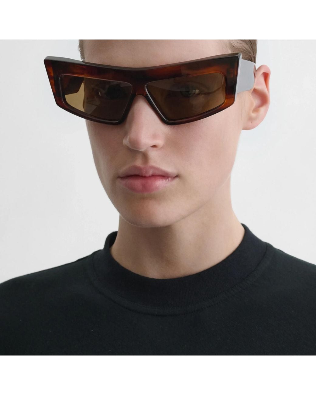 Phoebe Philo White Tortoishell-Effect Sunglasses