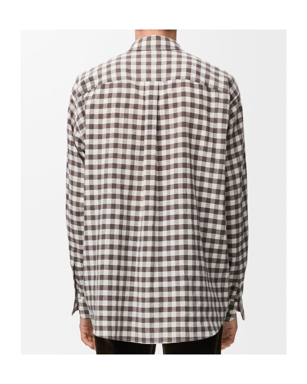 Loewe Blue Button Checked Shirt for men