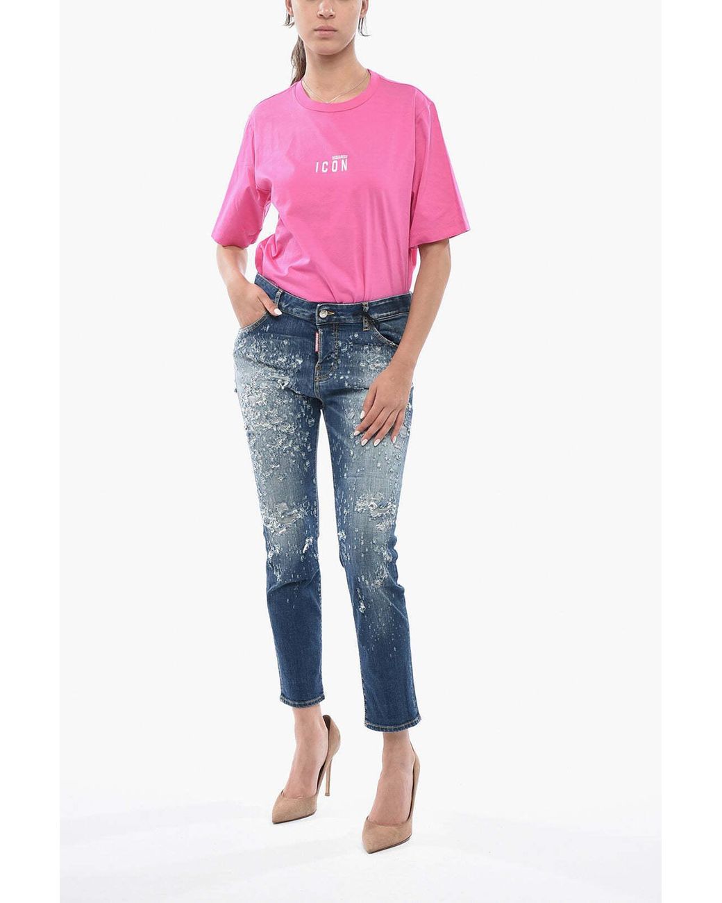DSquared² Blue Cool Girl Narrow-Hem Jeans