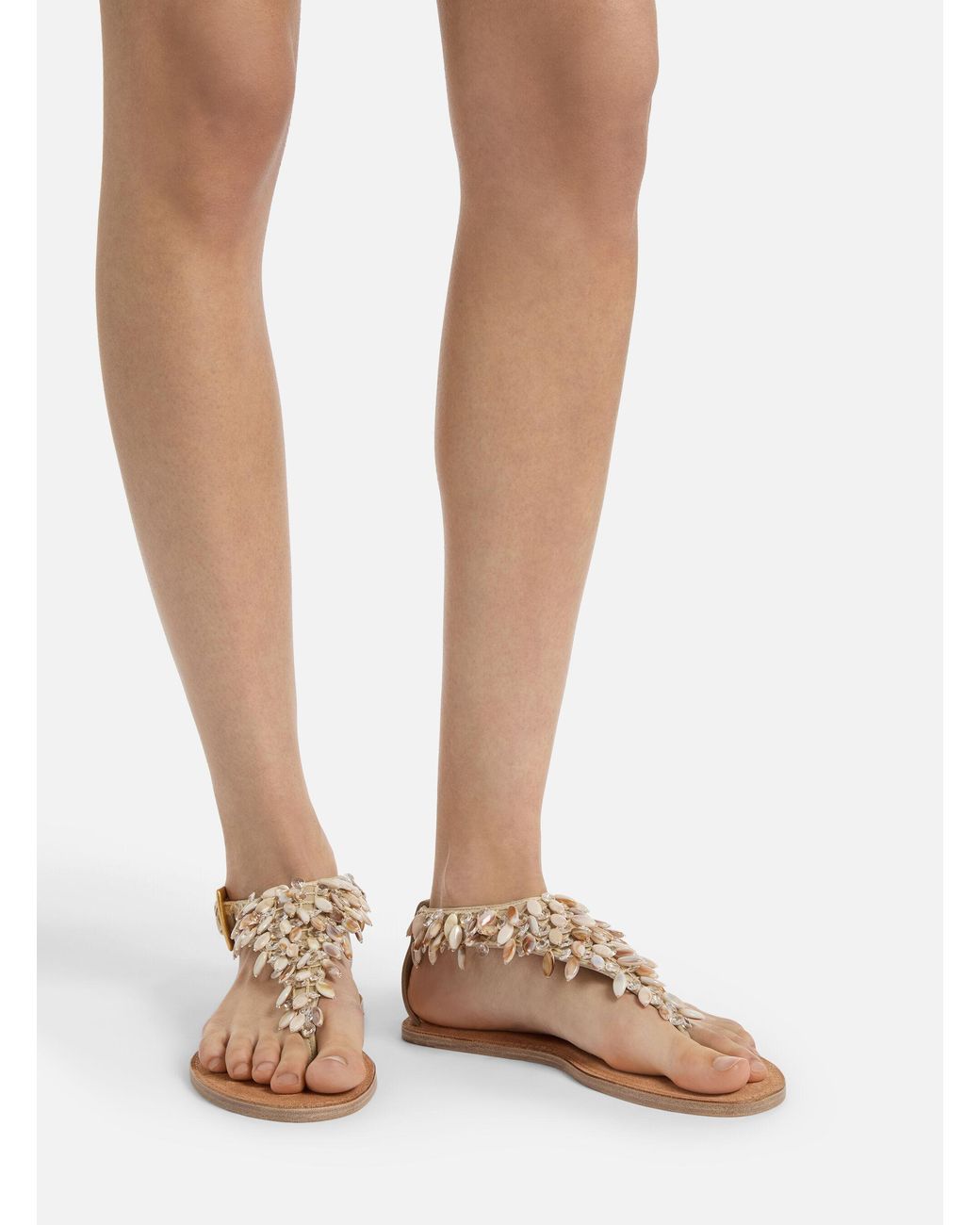 Balmain Brown Flat Sandals