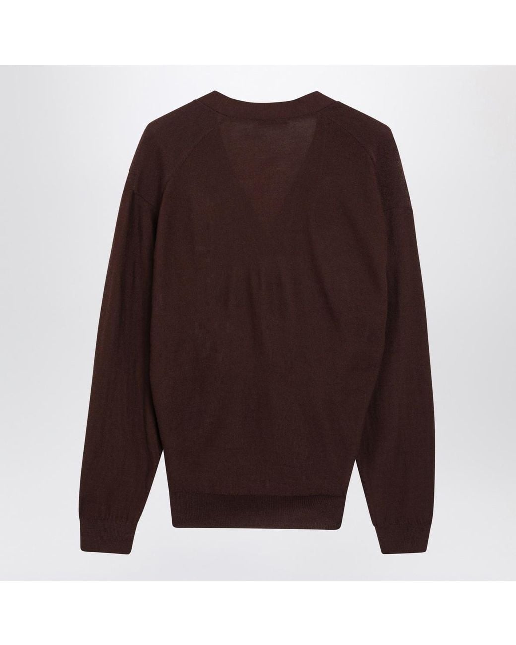 Lemaire Brown Long Sleeved Cardigan for men