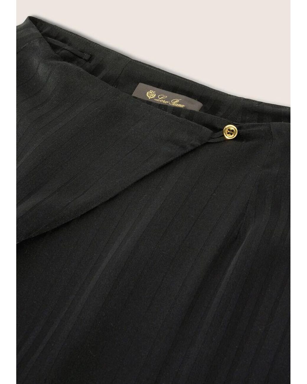 Loro Piana Black Dresden Wide-Leg Trousers